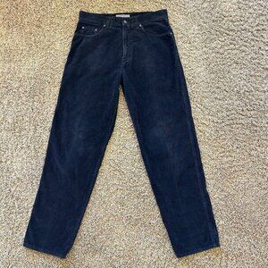 PAL ZILERI Mens Navy Blue Corduroy Pants Italian Size 48 US Size 32 w/ 32 Inseam
